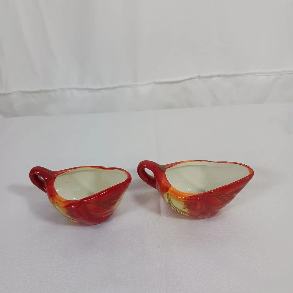 Double Nice Co. Ltd. Creamer and Gravy Boat Set OS Red Excellent Autumn Leaf